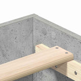 Bed Frame Concrete Grey 193 x 123 x 25 cm Engineered Wood 861078