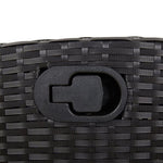 5 Piece Garden Dining Set with Cushions Black Poly Rattan 3212537