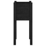 Garden Planters 2 pcs Black 31x31x70 cm Solid Pinewood 810788