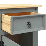 Bedside Cabinet Mexican Pine Corona Range Grey 53x39x67 cm 282617