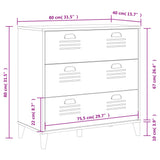 Drawer Cabinet VIKEN White Engineered Wood 374920