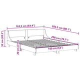 Bed Frame without Mattress 160x200 cm Solid Wood Pine 850722