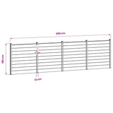 Fence Set 699 x 186 cm WPC and Aluminium Grey 3429396
