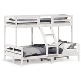 Bunk Bed without Mattress 80x200/120x200 cm White Solid Wood 3207162