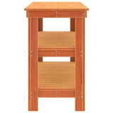 Work Bench Wax brown 110.5 x 50 x 80 cm Solid pine wood 865377