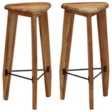 Bar Stools 2 pcs Solid Acacia Wood 246017