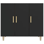 ZNTS Sideboard Black 90x34x80 cm Engineered Wood 812493