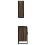 ZNTS 2 Piece Bathroom Furniture Set Brown Oak Engineered Wood 3300929