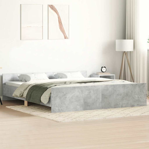 Bed Frame without Mattress Concrete Grey 200x200 cm 3203736
