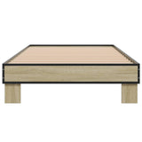 Bed Frame without Mattress Sonoma Oak 75x190 cm Small Single 845878