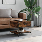 Coffee Table Smoked Oak 50x50x50 cm Engineered Wood 833967