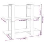 Book Cabinet/Room Divider Brown Oak 100x30x87 cm 813568