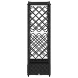Raised Bed with Trellis and Roof Black 163 x 40 x 126 cm PP 42032534