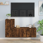 2 Piece TV Cabinet Set Smoked Oak Engineered Wood 3188491