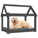 Dog Bed Grey 81x60x70 cm Solid Wood Pine 822209