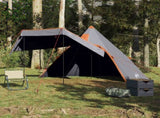 Camping Tent Tipi 5-Person Grey Waterproof 4009409