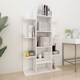 Book Cabinet White 86x25.5x140 cm Engineered Wood 808900