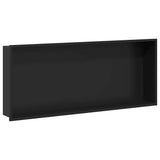 Shower Niche Black 75 x 30 x 9.5 cm Stainless Steel 42012672