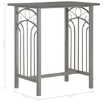 3 Piece Bar Set Wood and Steel Anthracite 284397