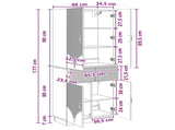Cabinet Set 2 pcs Sonoma Oak Engineered Wood 3416828