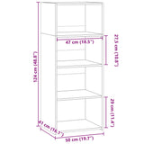 Highboard Sonoma Oak 50x41x124 cm Engineered Wood 846399