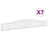 Arched Gabion Baskets 7 pcs 400x30x40/60 cm Galvanised Iron 3145792