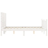 Bed Frame without Mattress White 140x190 cm Solid Wood Pine 3192732