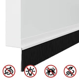 Self-adhesive Door Brush Seals 12 pcs White 100 cm 42019519