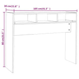 808311 Console Table High Gloss White 105x30x80 cm Engineered Wood