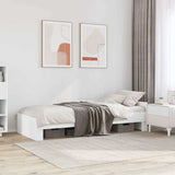 Bed Frame without Mattress White 90x190 cm Single Engineered Wood 849586