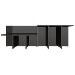 Coffee Tables 2 pcs High Gloss Black 111.5x50x33 cm Engineered Wood 805576