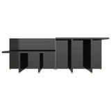 Coffee Tables 2 pcs High Gloss Black 111.5x50x33 cm Engineered Wood 805576
