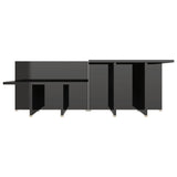 Coffee Tables 2 pcs High Gloss Black 111.5x50x33 cm Engineered Wood 805576