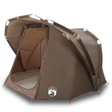 Fishing Tent 4-Person Brown Waterproof 4009396