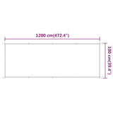 Vertical Awning White 100x1200 cm Oxford Fabric 148163