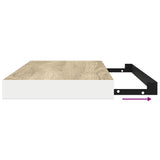 Floating Wall Shelves 4 pcs Oak and White 90x23.5x3.8 cm MDF 326584