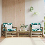 Garden Chairs with Cushions 2 pcs Impregnated Wood Pine 825568