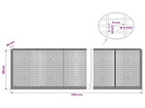 Gabion with 5 mm Wire and 5x2.5 cm Mesh 750x30x100 cm 3463689