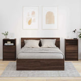 Bedside Tables 2 pcs Brown Oak 40 x 30 x 467 cm Engineered Wood 888922