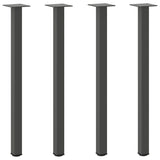 ZNTS Coffee Table Legs 4 pcs Anthracite 72-74 cm Steel 4012458