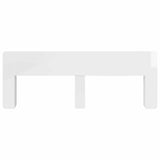 Headboard Cabinet with Storage High Gloss White Engineered Wood 8001241