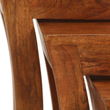 Nesting Table Set 3 Pieces Solid Acacia Wood 50x35x50 cm Brown 246101