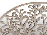 Garden Mirror Sand 60x2.5 cm Iron Round for Outdoor Use 318371