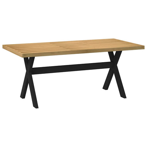 ZNTS Dining Table NOAIN X-Shaped Legs 180x90x75 cm Solid Wood Pine 4100046