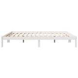 Extra Long Bed Frame without Mattress White 200x210 cm Solid Wood Pine 852413