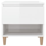 Bedside Tables 2 pcs High Gloss White 50x46x50 Engineered Wood 819537