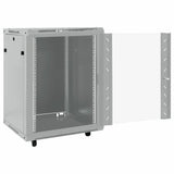 Network Cabinet with Storage Grey 60 x 60 x 80 cm Steel 42017660