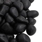 Polished Pebbles 25 kg Black 2-5 cm 3217191