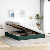 Storage Bed with Mattress Dark Green 160 x 200 cm Velvet 3370109