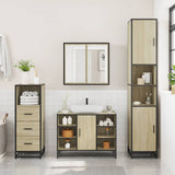 3 Piece Bathroom Furniture Set Sonoma Oak Engineered Wood 3301091